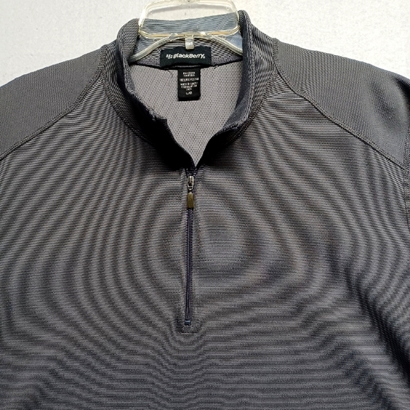 BlackBerry Quarter Zip Pull Over Jacket Long Sleeve Sz L - Picture 2 of 6